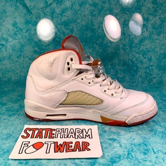 Nike Air Jordan 5 GS 'Fire Red/Sunset - Picture 3 of 7